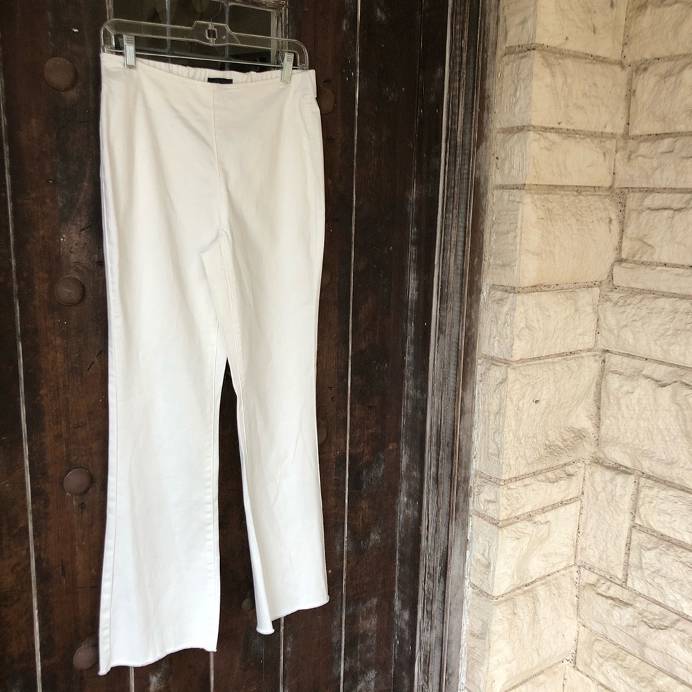new! ERIC | Pull-on Pant Raw Hem Flare Ecru